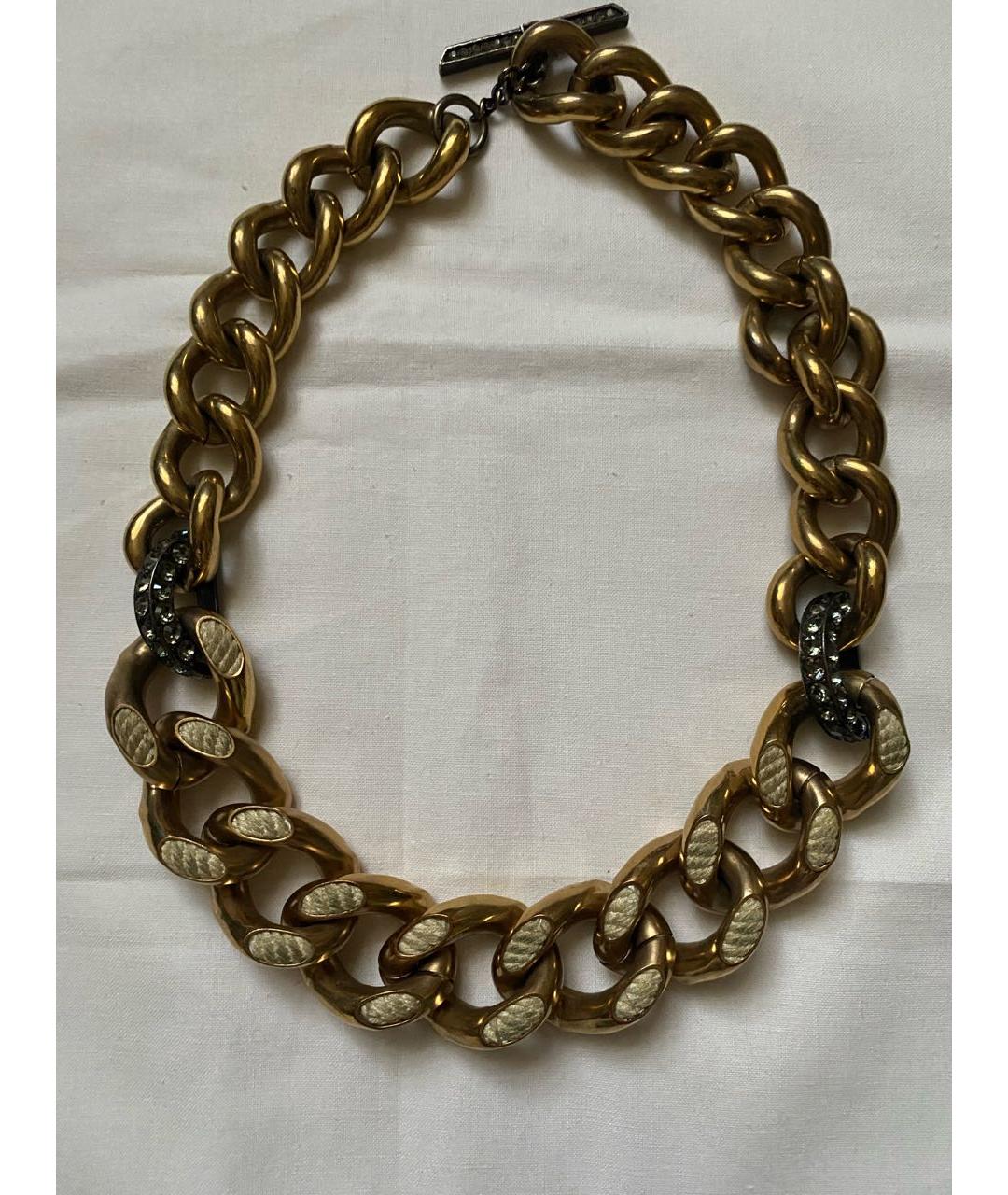 LANVIN Золотое металлическое колье, фото 9