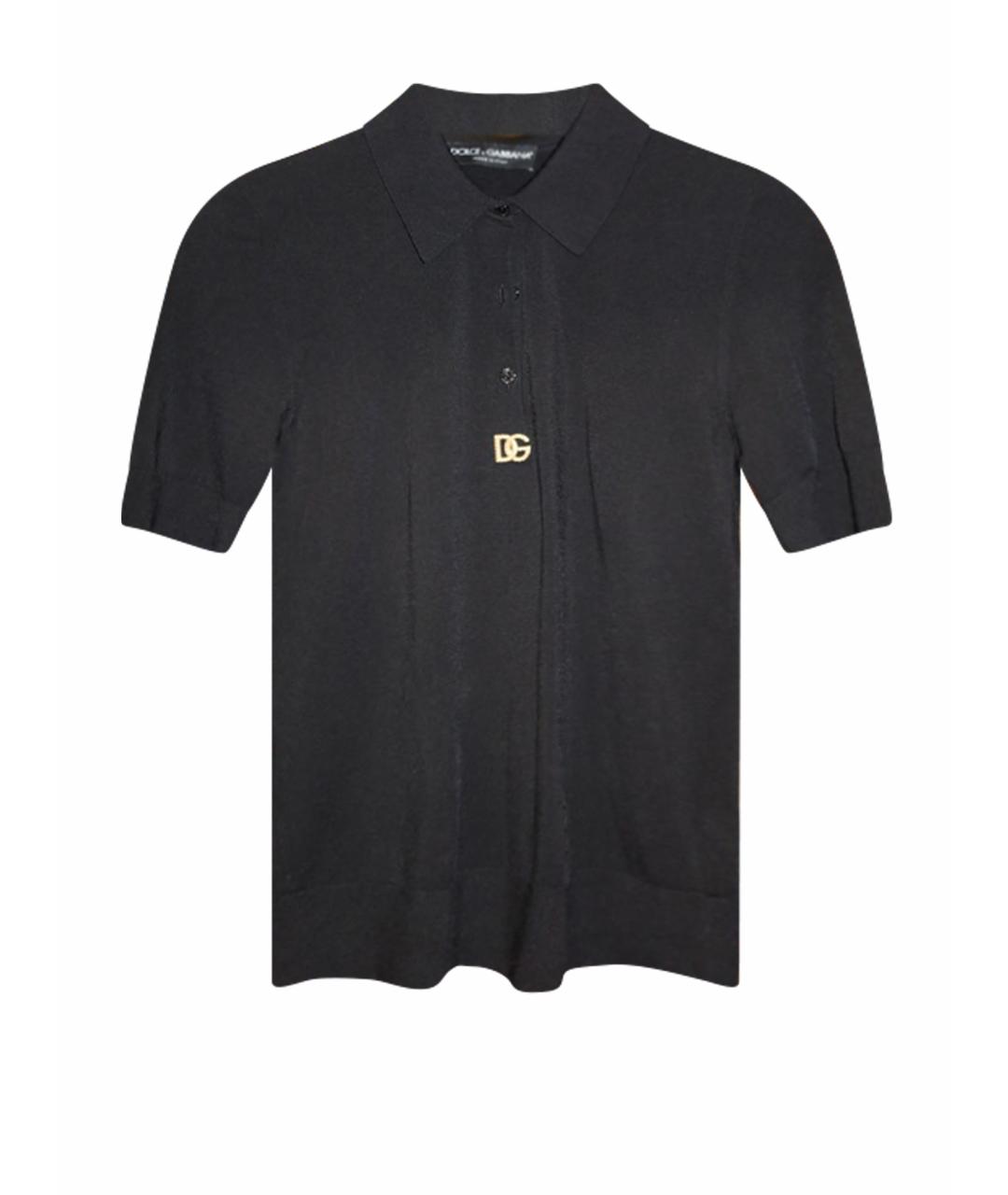 DOLCE&GABBANA Черная вискозная футболка, фото 1