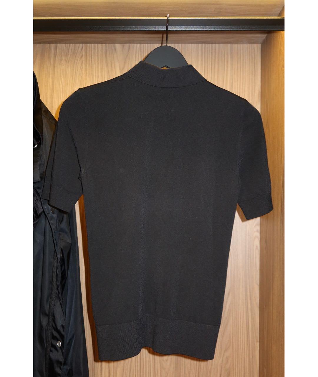 DOLCE&GABBANA Черная вискозная футболка, фото 2