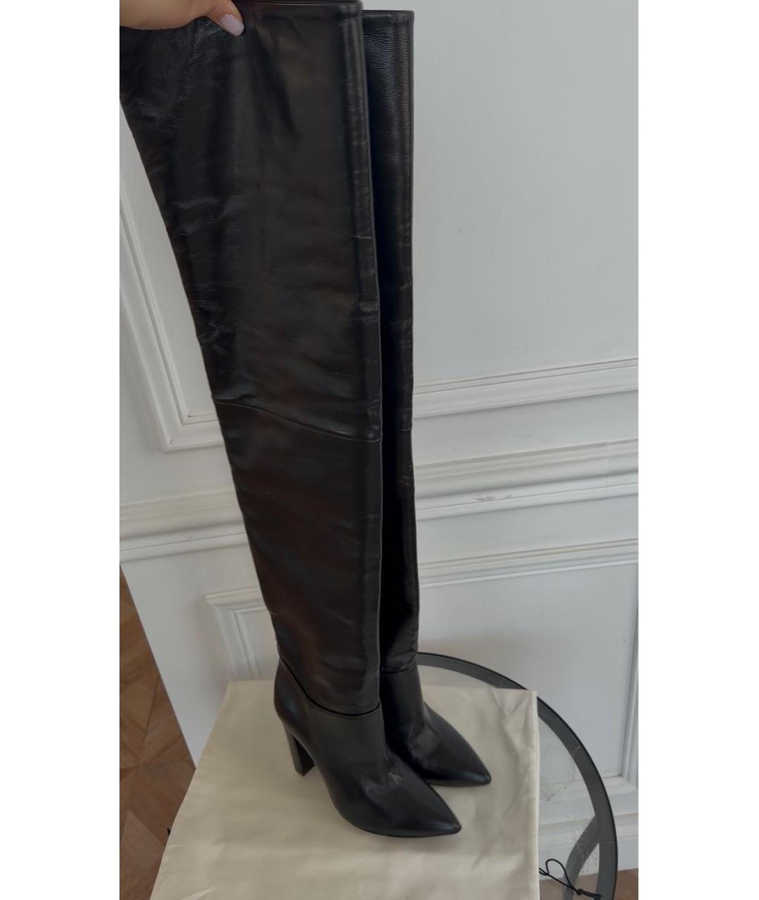 PHILOSOPHY DI LORENZO SERAFINI Черные кожаные ботильоны, фото 4