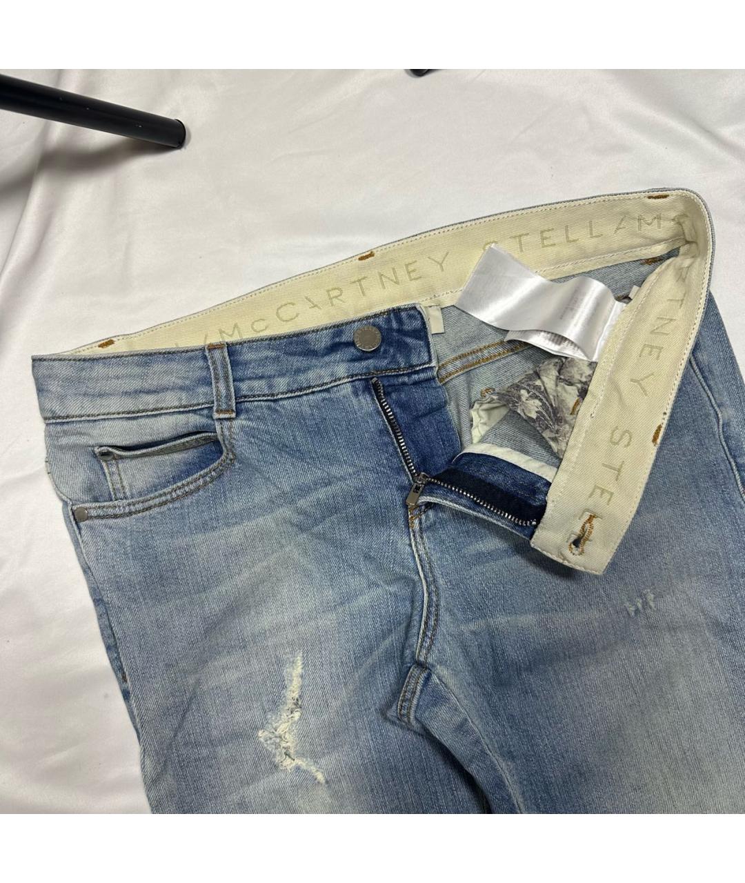 STELLA MCCARTNEY Голубые хлопковые прямые джинсы, фото 8