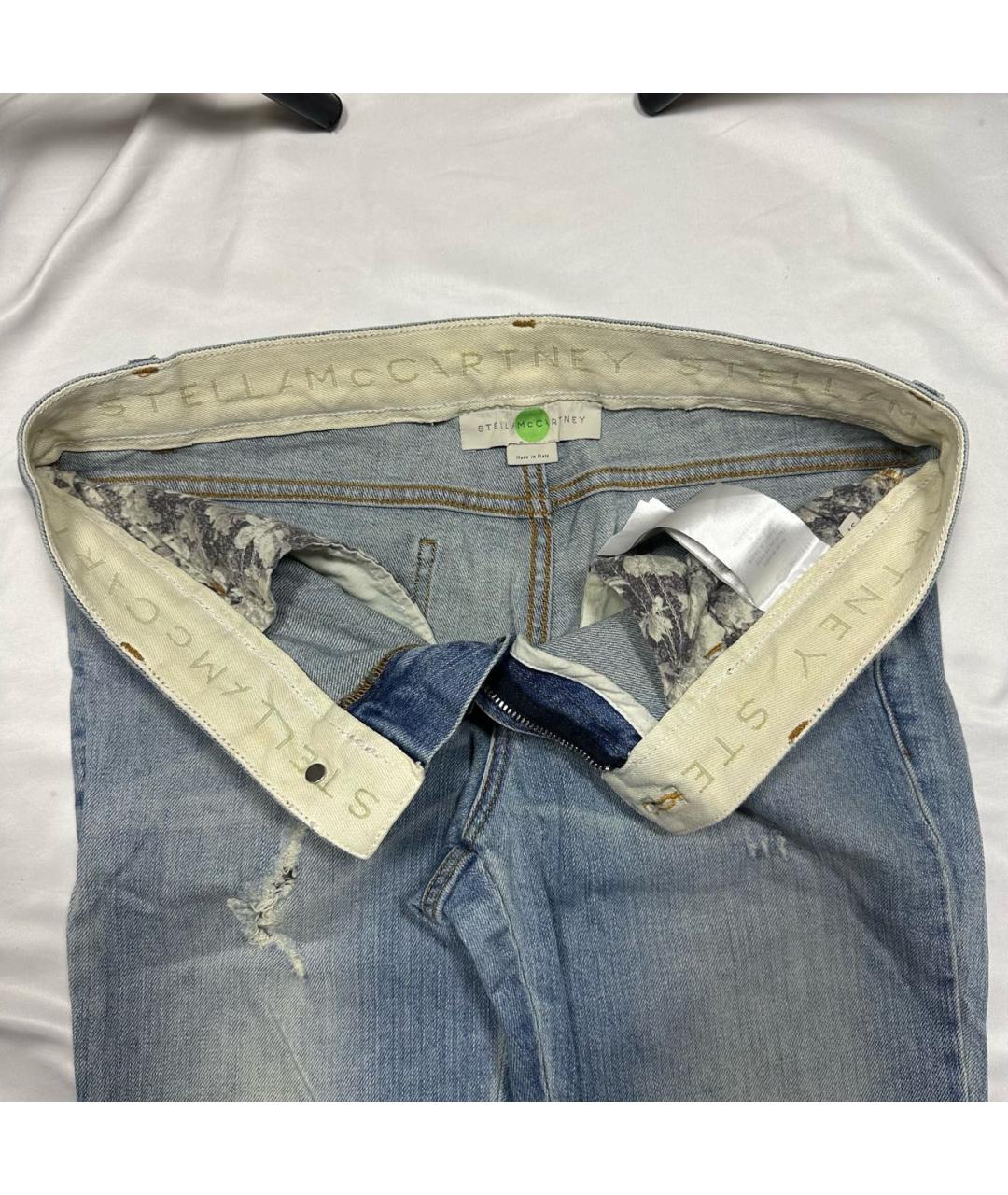 STELLA MCCARTNEY Голубые хлопковые прямые джинсы, фото 4