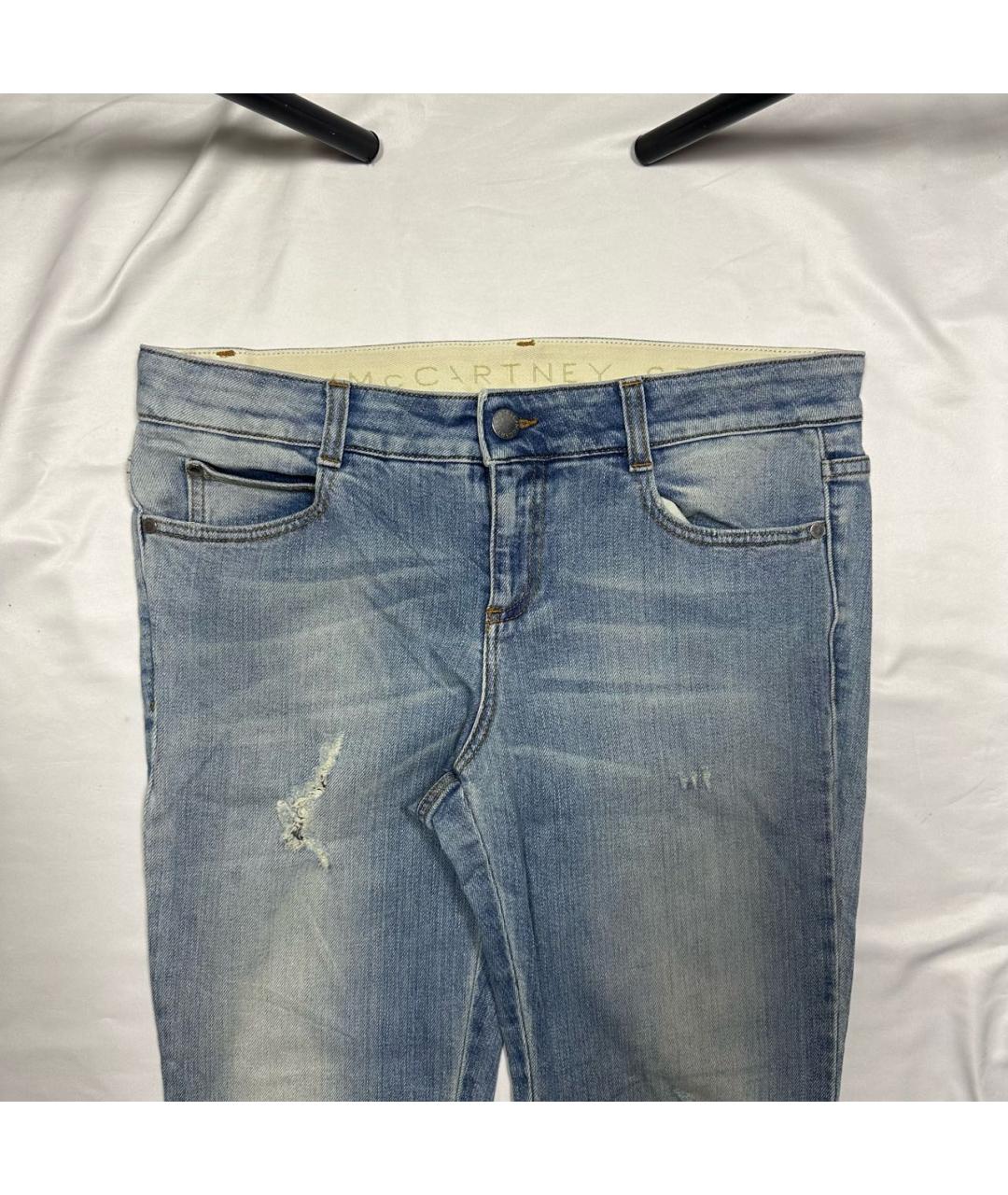 STELLA MCCARTNEY Голубые хлопковые прямые джинсы, фото 3