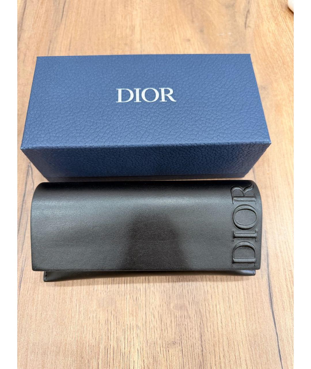 CHRISTIAN DIOR Черные пластиковые солнцезащитные очки, фото 4