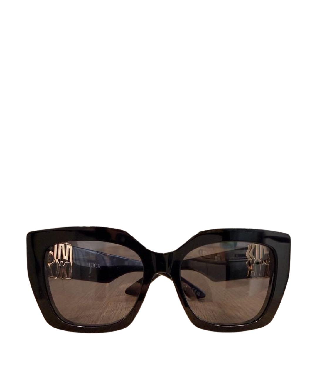 CHRISTIAN DIOR Черные пластиковые солнцезащитные очки, фото 1