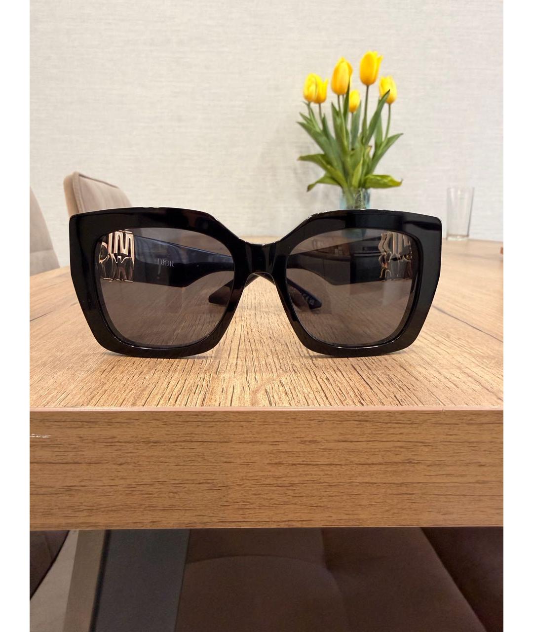 CHRISTIAN DIOR Черные пластиковые солнцезащитные очки, фото 5
