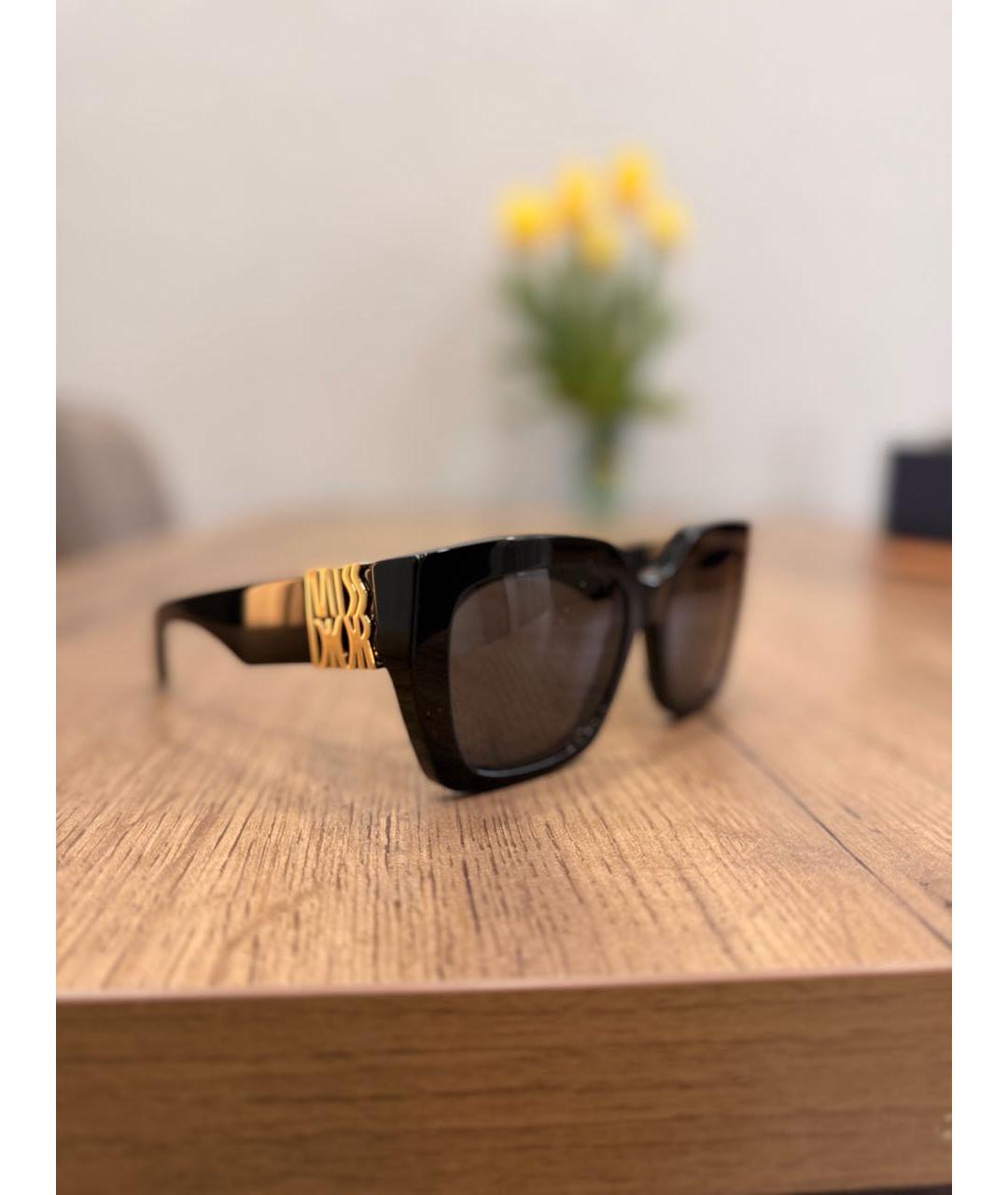 CHRISTIAN DIOR Черные пластиковые солнцезащитные очки, фото 2