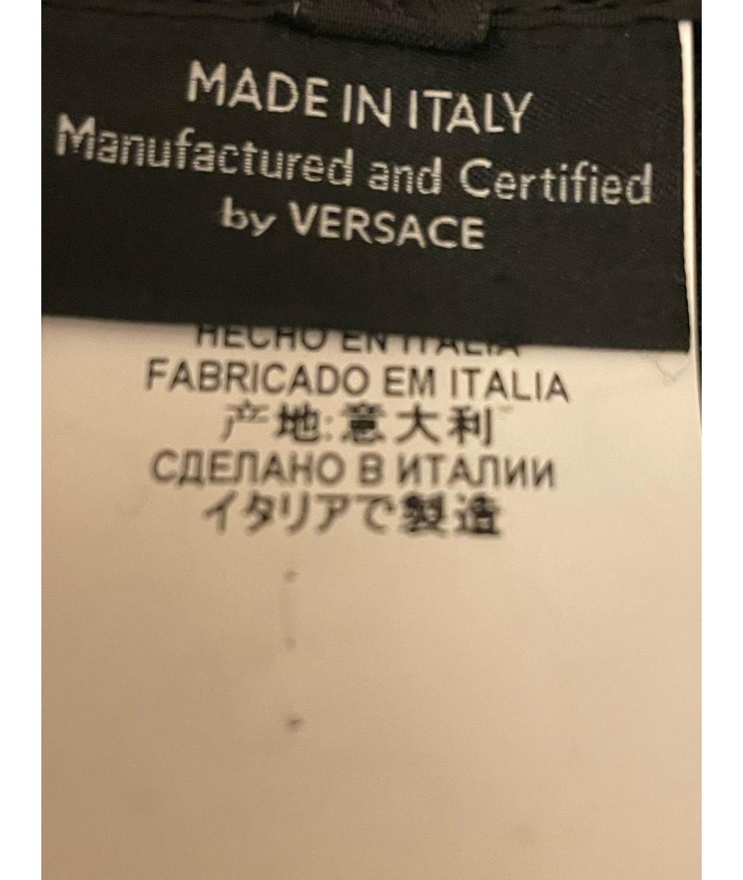 VERSACE Черный шарф, фото 5