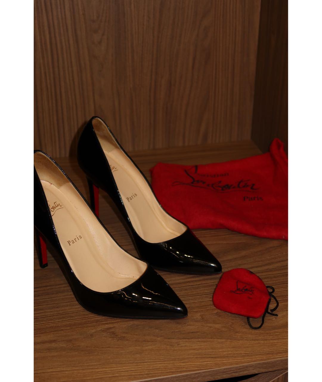 CHRISTIAN LOUBOUTIN Черные туфли из лакированной кожи, фото 6