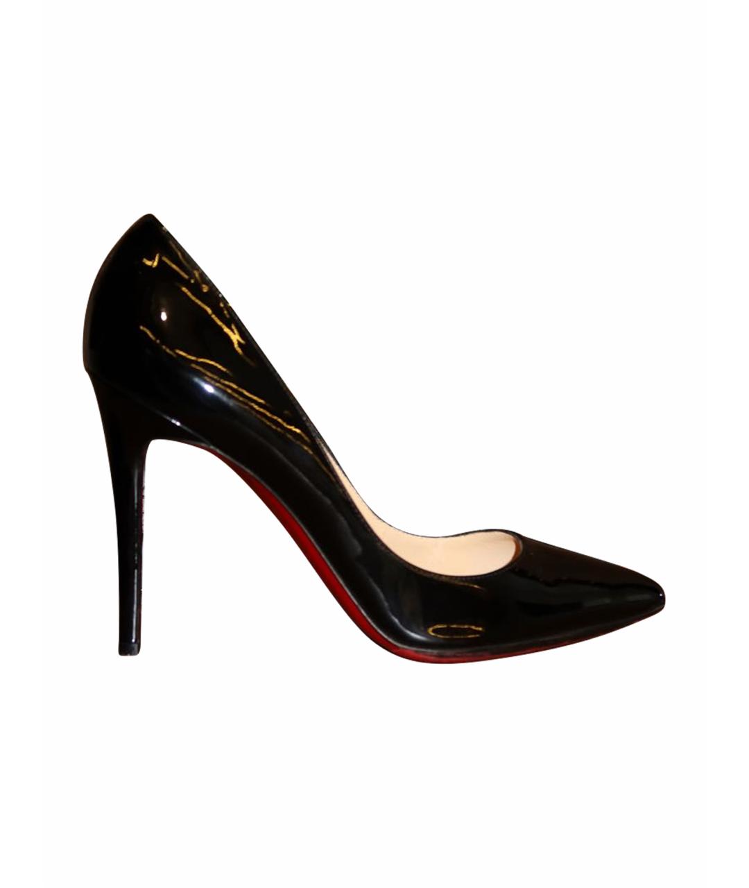 CHRISTIAN LOUBOUTIN Черные туфли из лакированной кожи, фото 1