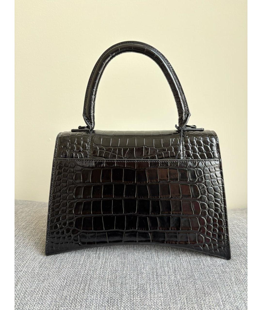 BALENCIAGA Черная кожаная сумка с короткими ручками, фото 3