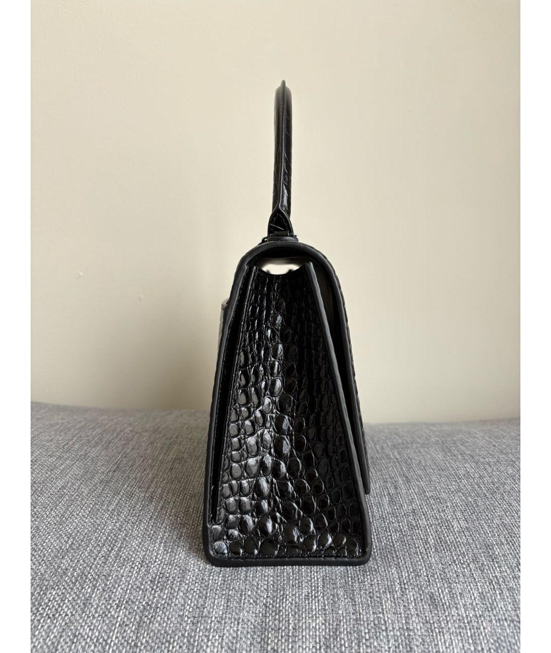 BALENCIAGA Черная кожаная сумка с короткими ручками, фото 2