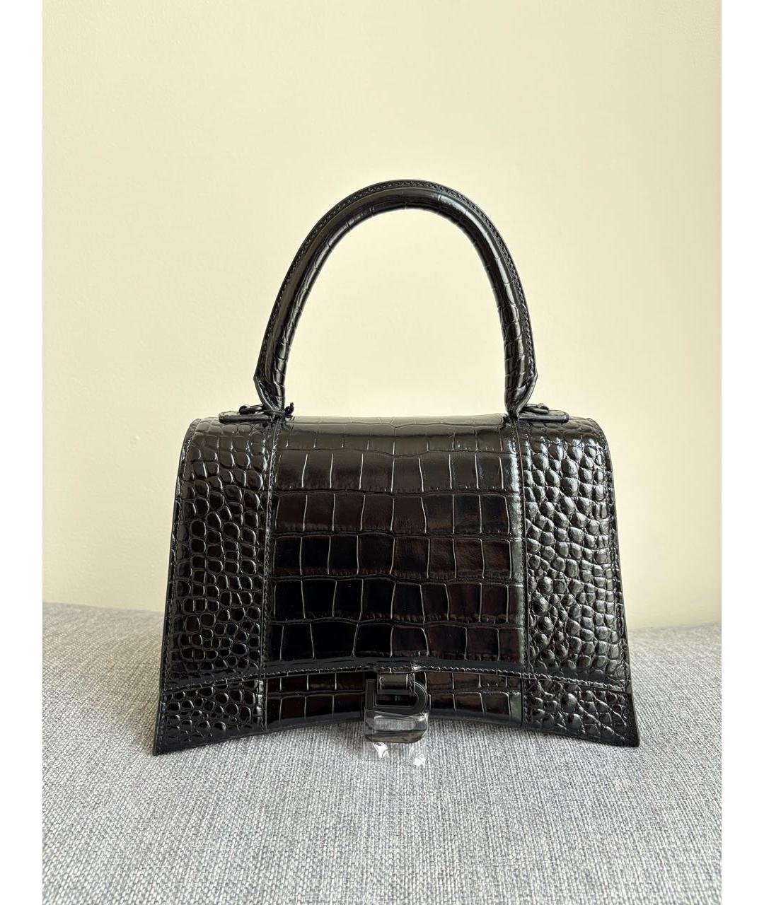 BALENCIAGA Черная кожаная сумка с короткими ручками, фото 6