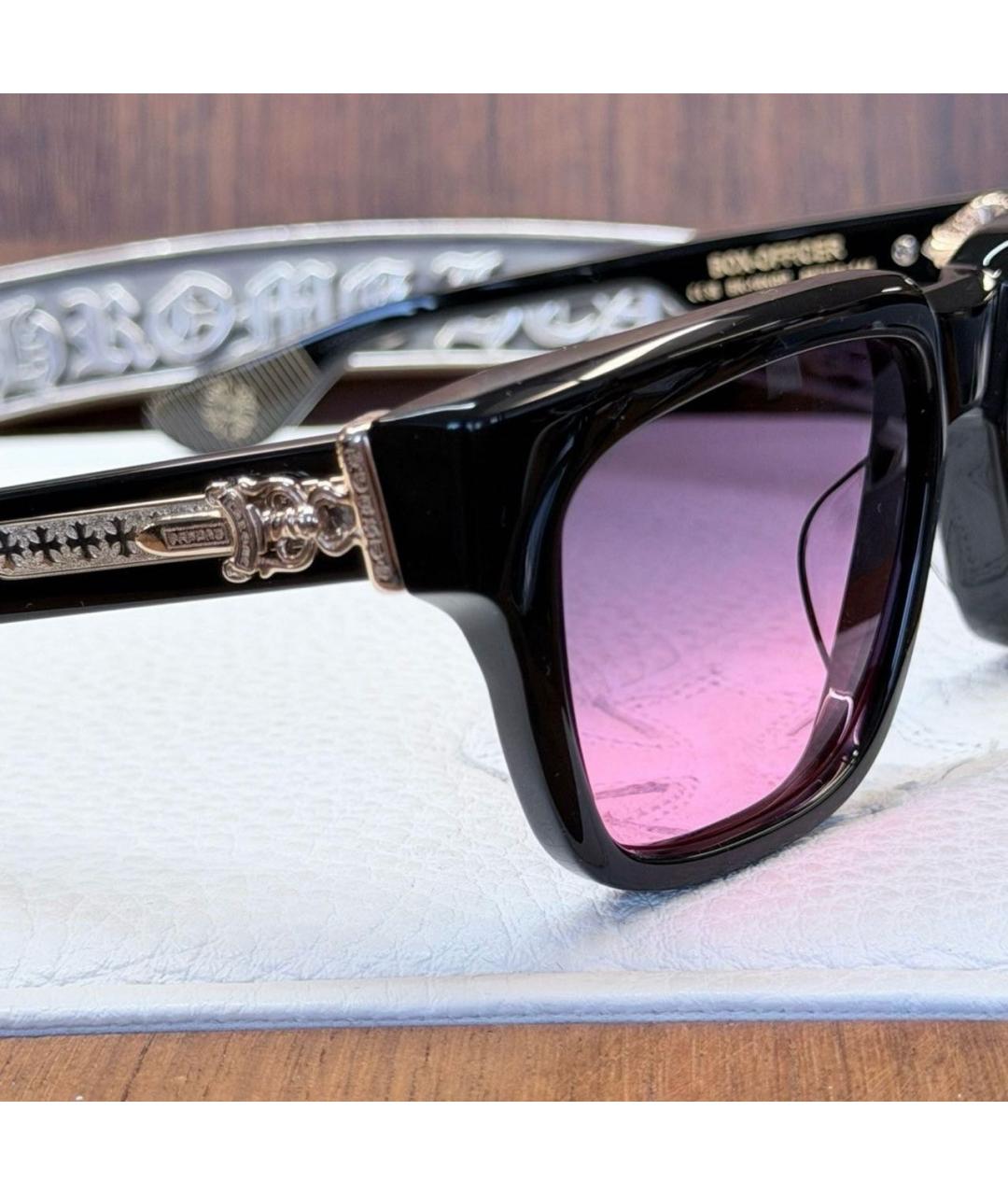 CHROME HEARTS Черные пластиковые солнцезащитные очки, фото 3