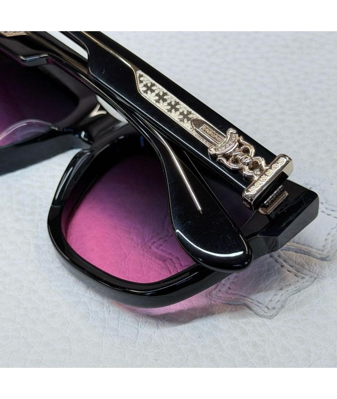 CHROME HEARTS Черные пластиковые солнцезащитные очки, фото 5