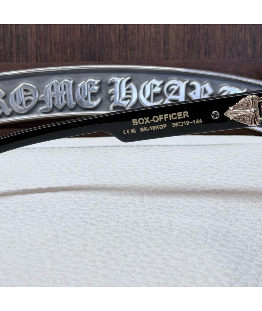 CHROME HEARTS Черные пластиковые солнцезащитные очки, фото 6