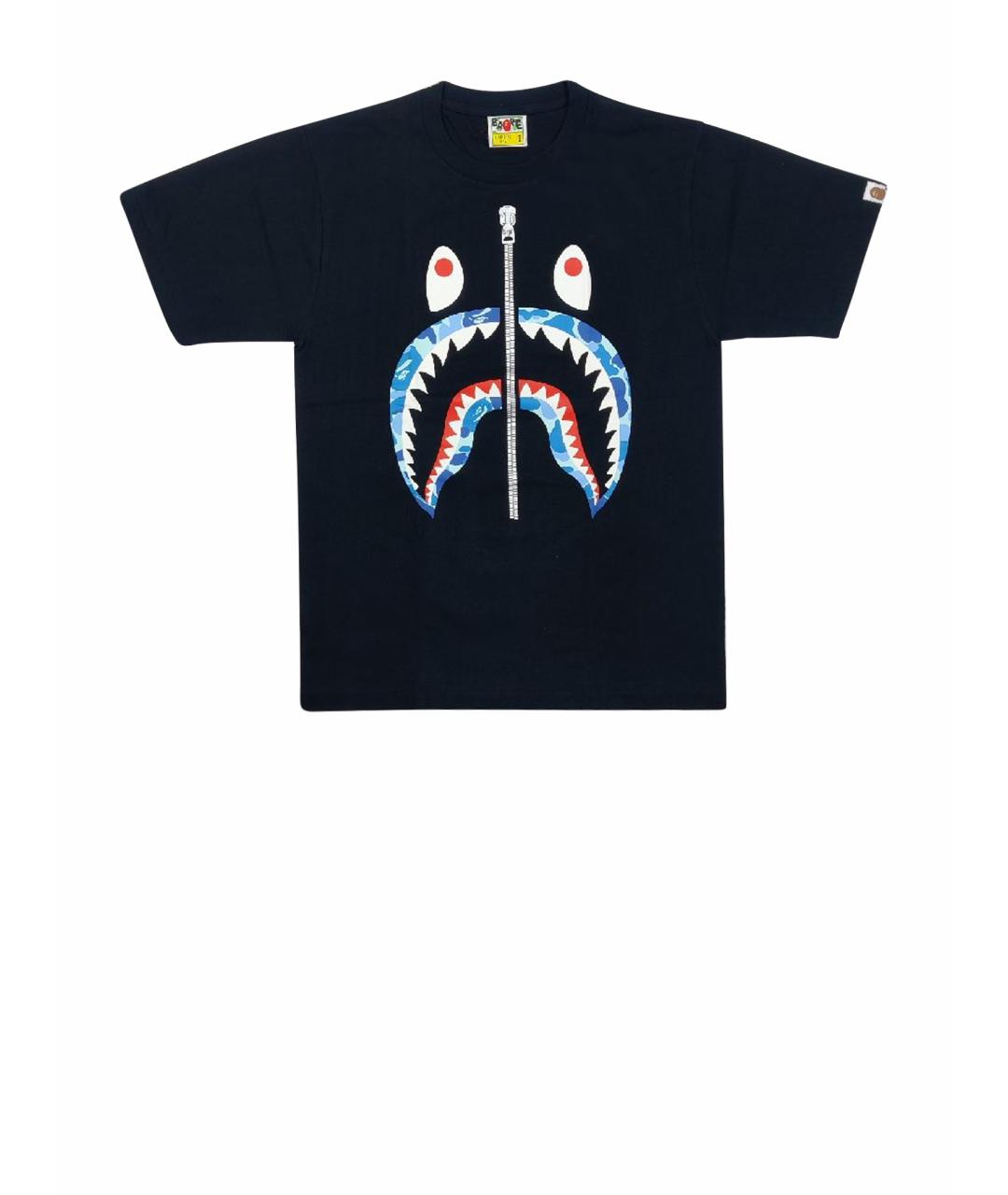 A BATHING APE Черная хлопковая футболка, фото 1