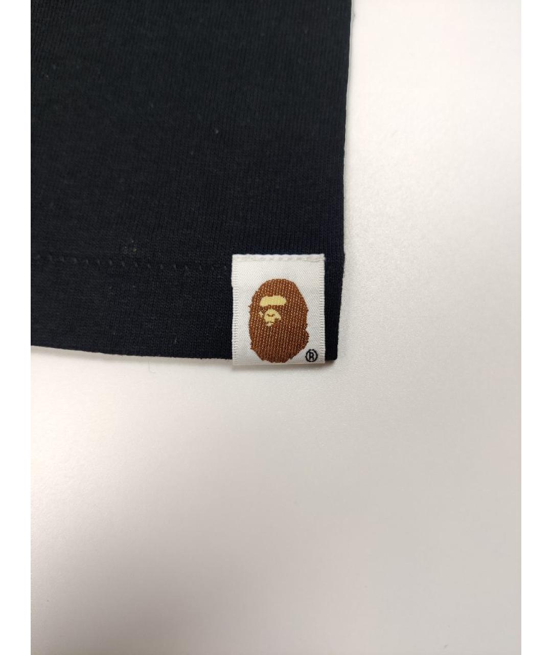 A BATHING APE Черная хлопковая футболка, фото 5