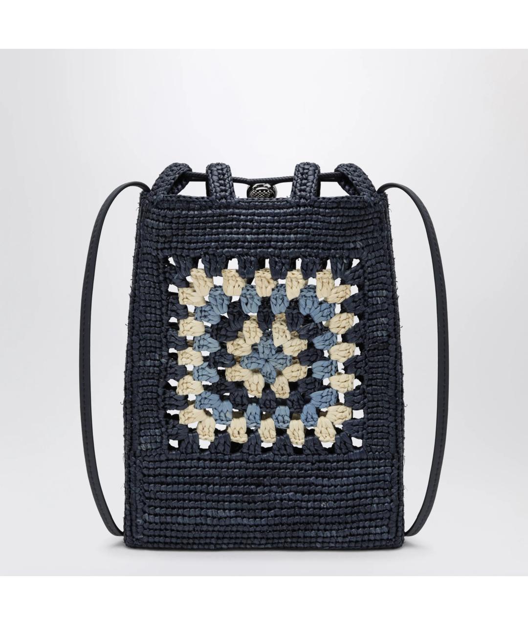 LOEWE Синяя пелетеная сумка через плечо, фото 2