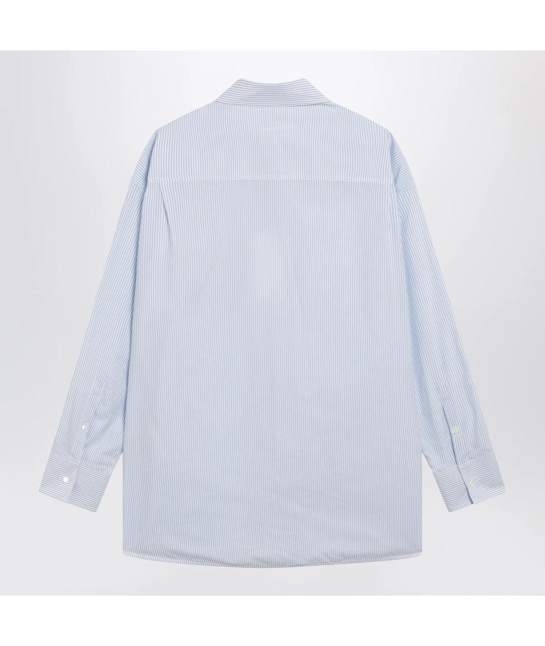 MM6 MAISON MARGIELA Голубая хлопковая кэжуал рубашка, фото 2