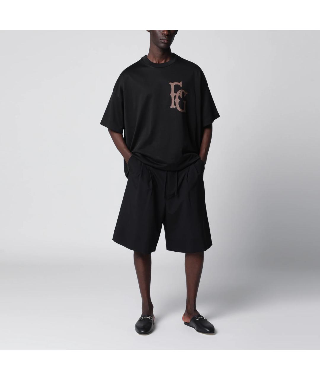 FEAR OF GOD Черная хлопковая футболка, фото 4