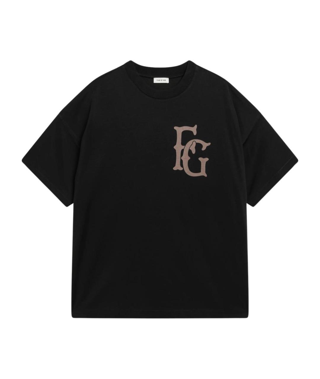 FEAR OF GOD Черная хлопковая футболка, фото 1