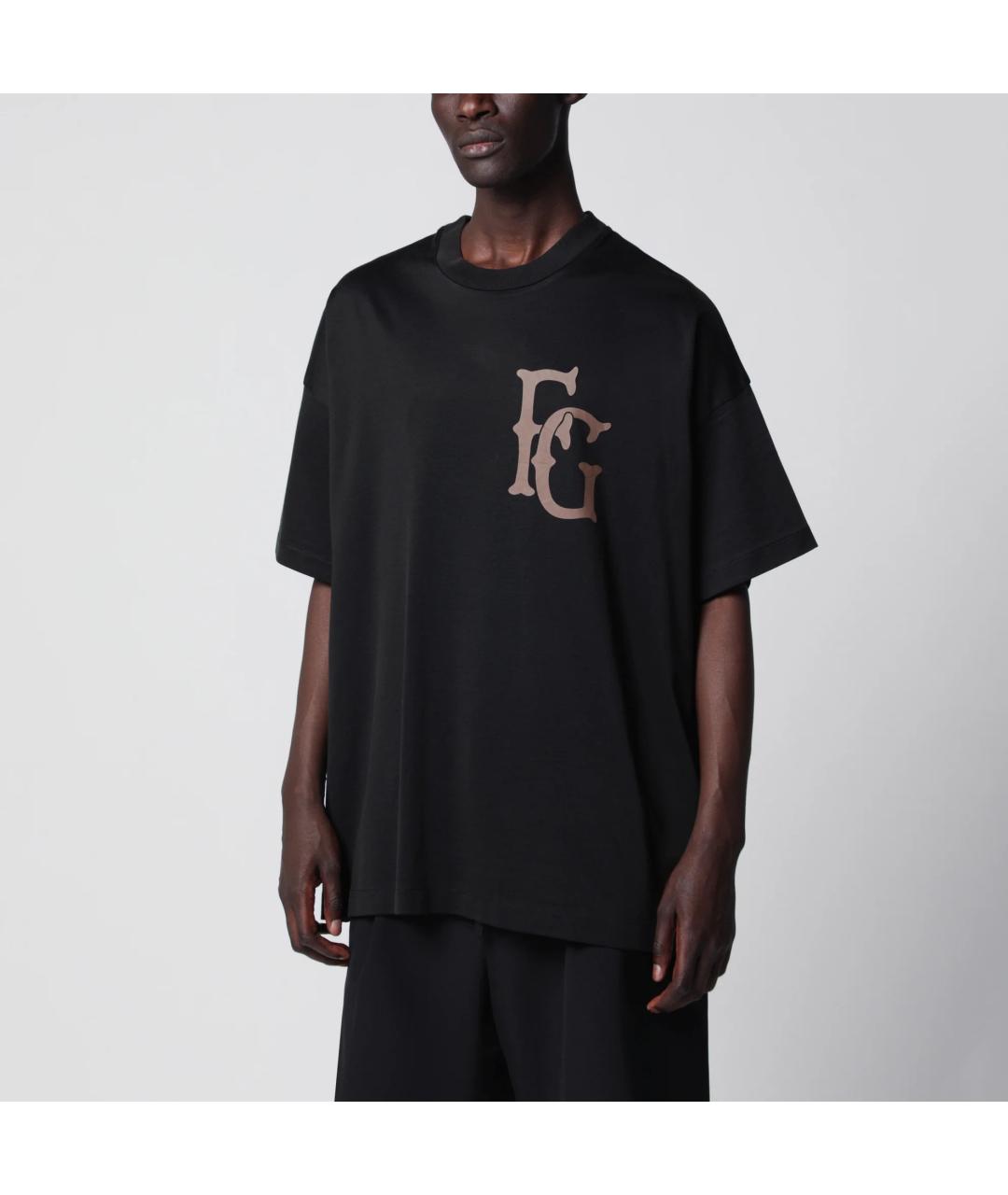 FEAR OF GOD Черная хлопковая футболка, фото 3