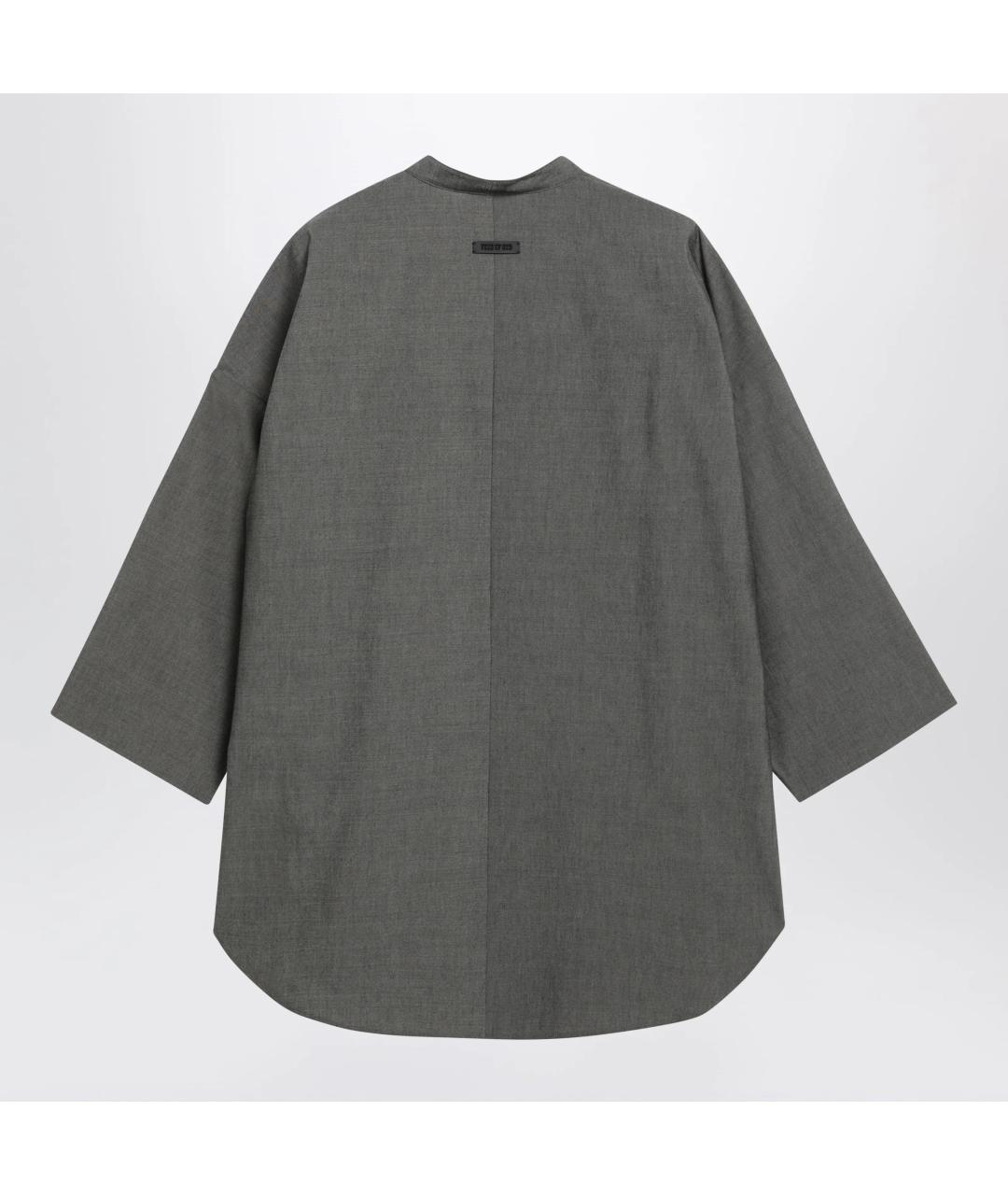 FEAR OF GOD Серая хлопковая кэжуал рубашка, фото 2
