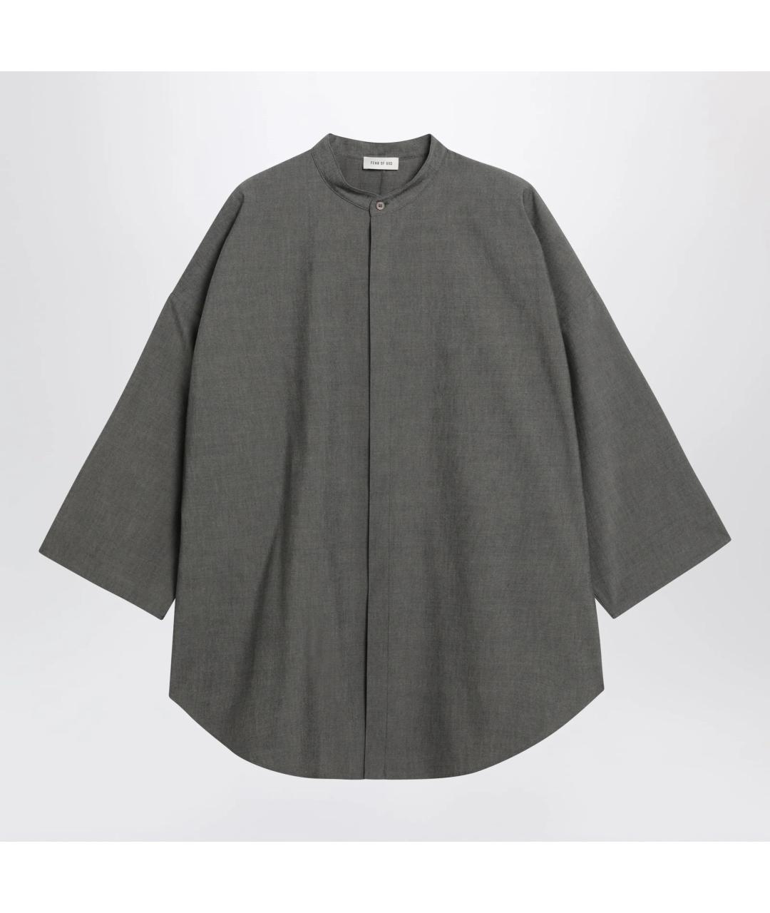 FEAR OF GOD Серая хлопковая кэжуал рубашка, фото 3