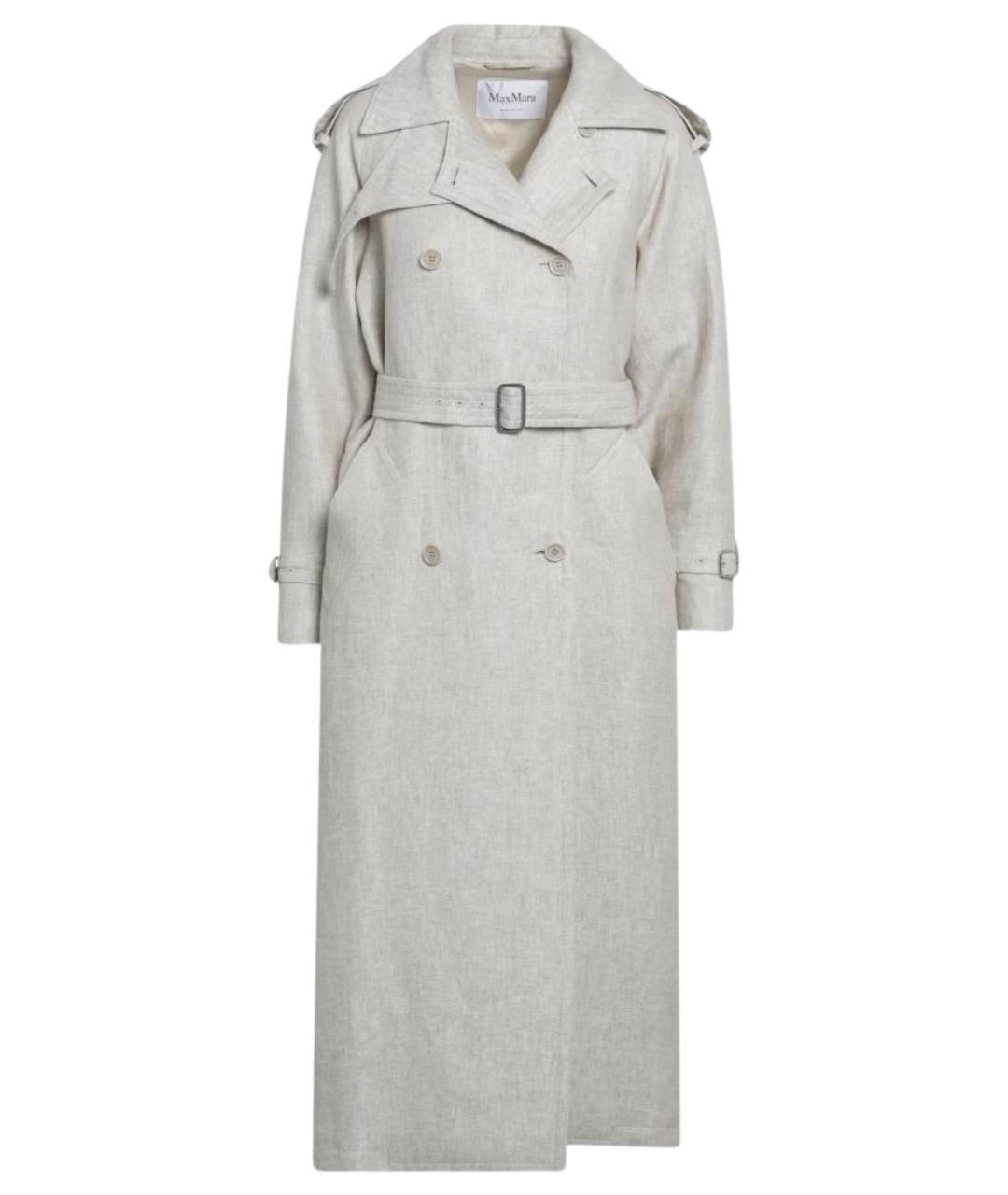 MAX MARA Бежевое хлопковое пальто, фото 1