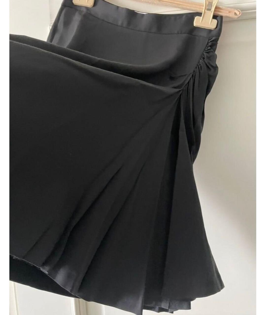 RED VALENTINO Черная вискозная юбка миди, фото 5