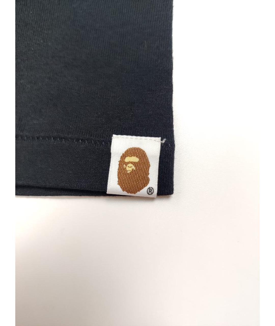 A BATHING APE Черная хлопковая футболка, фото 6