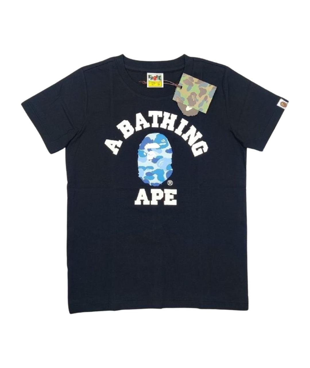A BATHING APE Черная хлопковая футболка, фото 1