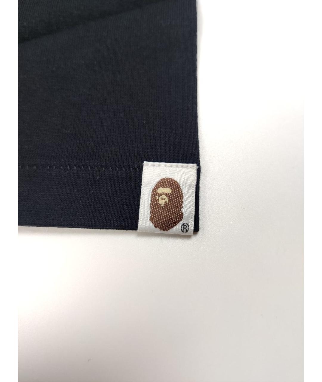 A BATHING APE Черная хлопковая футболка, фото 6