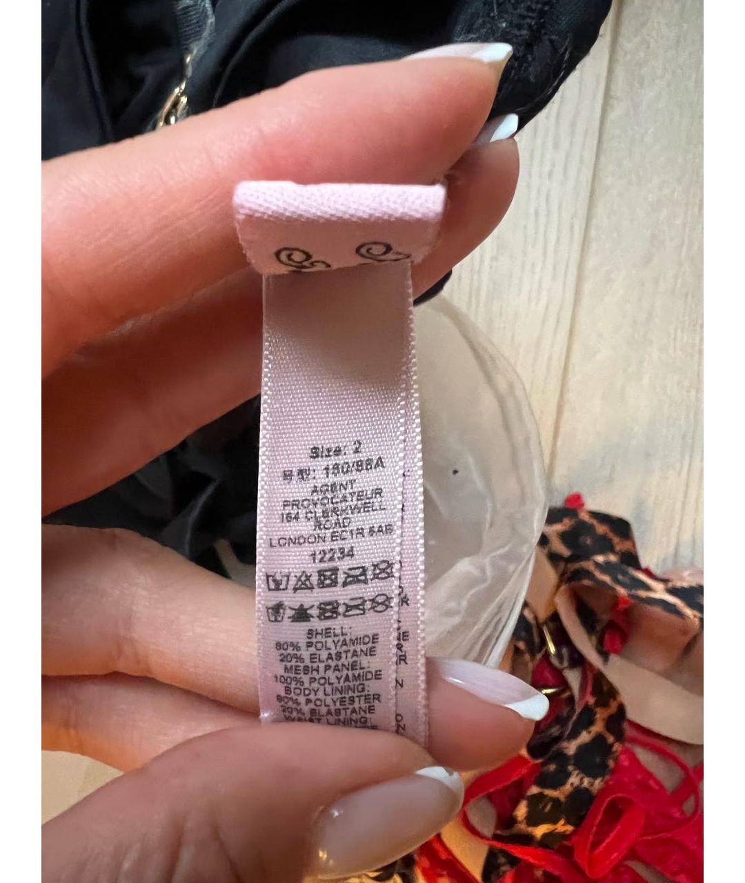 AGENT PROVOCATEUR Черный атласный купальник, фото 8