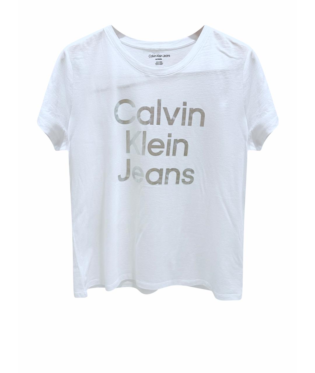 CALVIN KLEIN Белая хлопковая футболка, фото 1