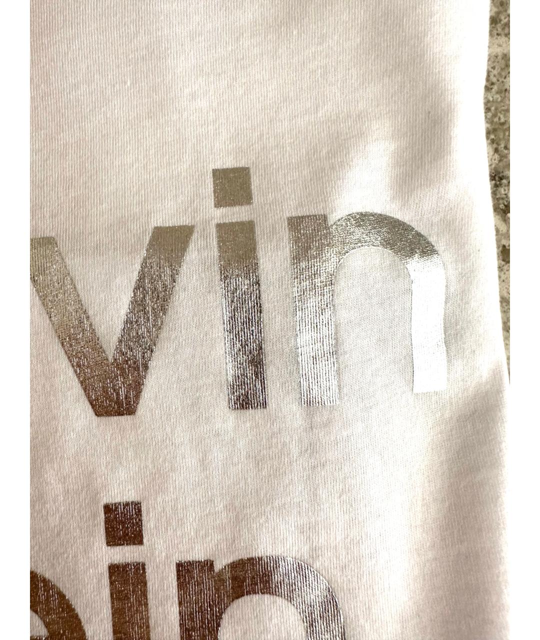 CALVIN KLEIN Белая хлопковая футболка, фото 3