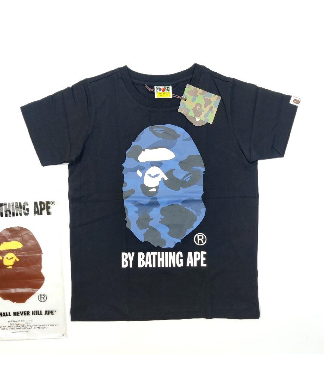 A BATHING APE Черная хлопковая футболка, фото 7