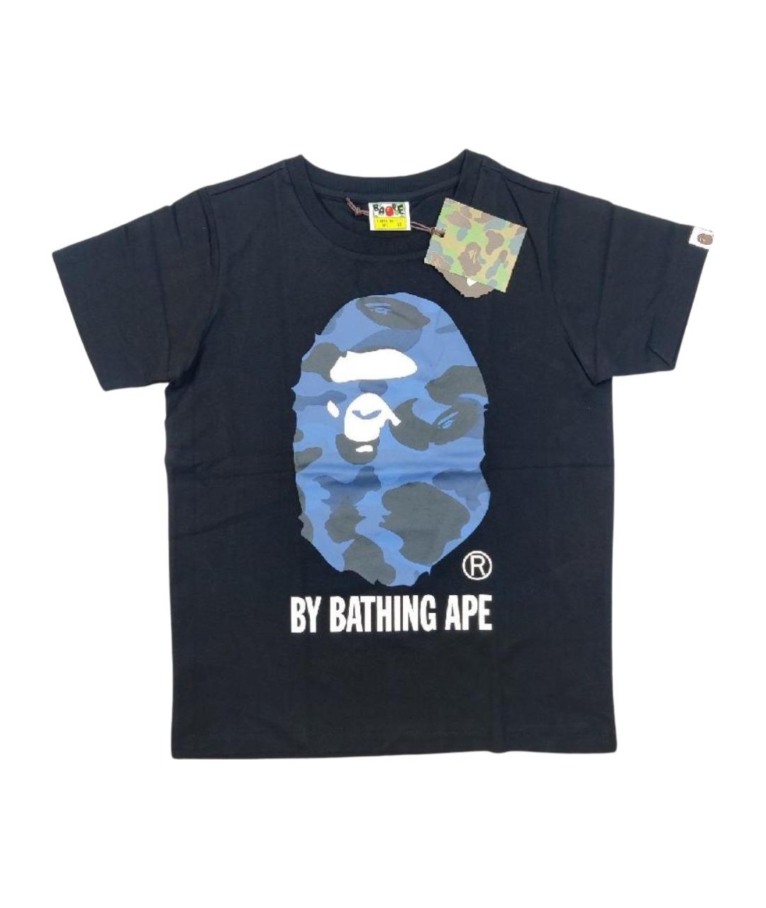 A BATHING APE Черная хлопковая футболка, фото 1