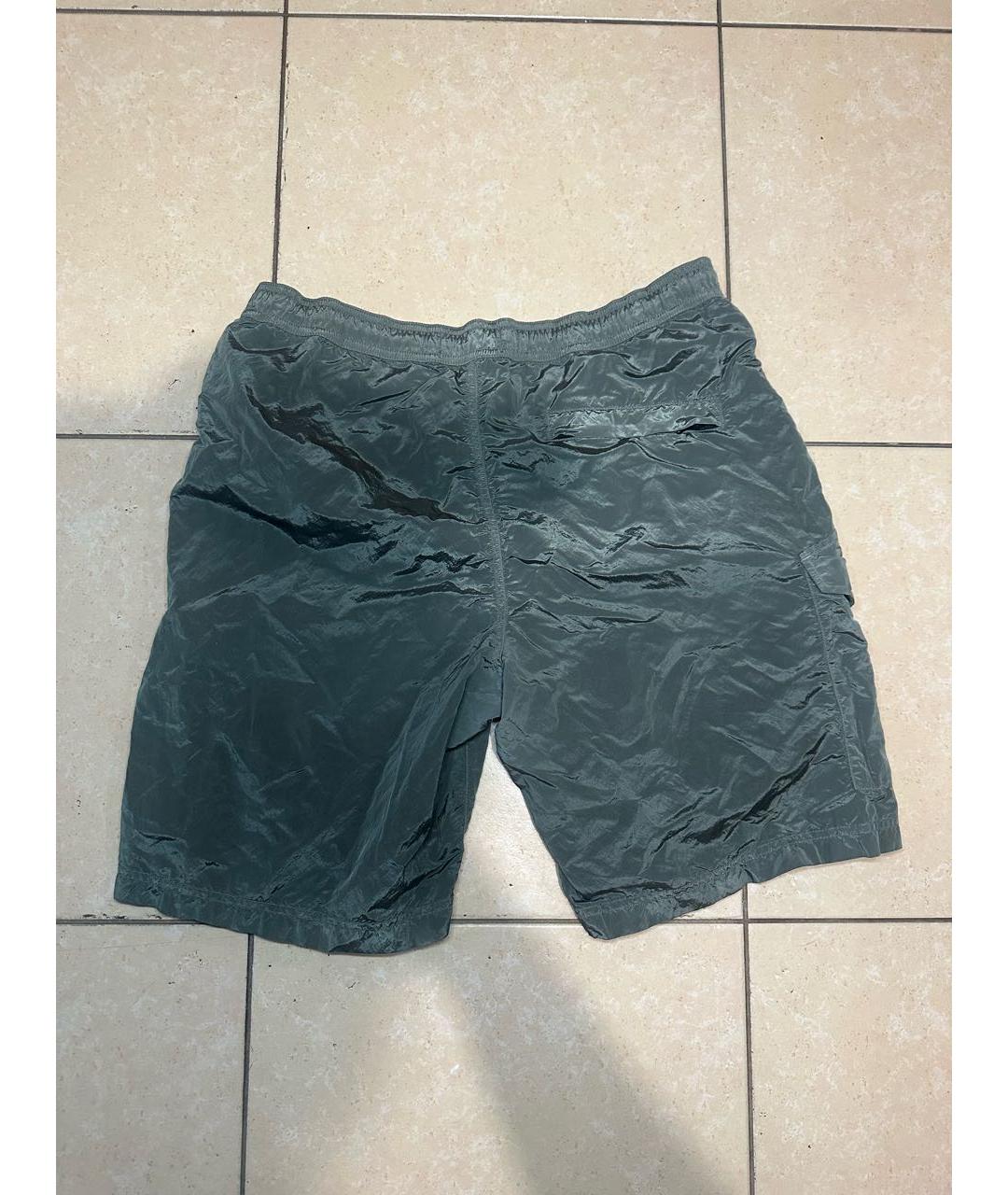 STONE ISLAND Хаки полиамидовые шорты, фото 2