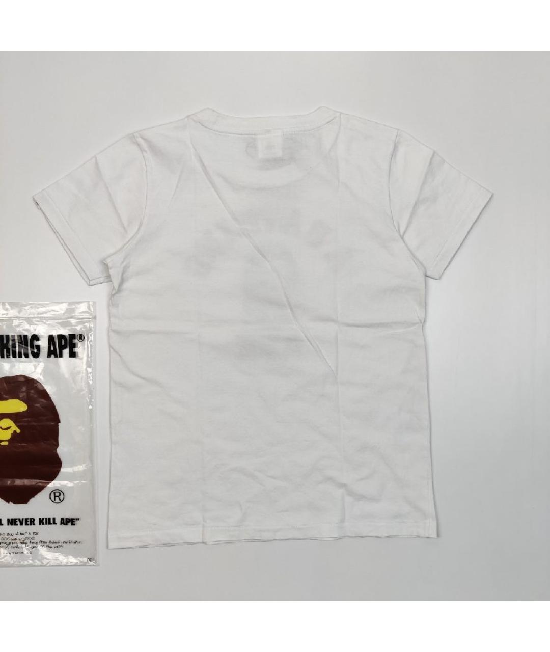 A BATHING APE Белая хлопковая футболка, фото 2