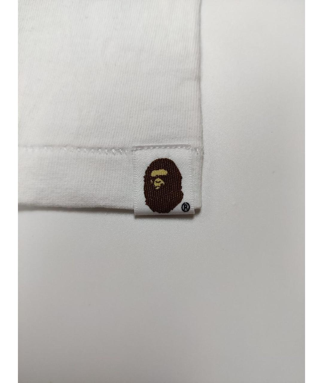 A BATHING APE Белая хлопковая футболка, фото 6