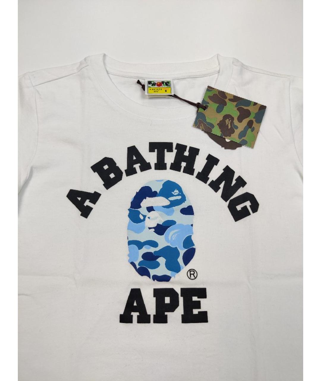 A BATHING APE Белая хлопковая футболка, фото 3