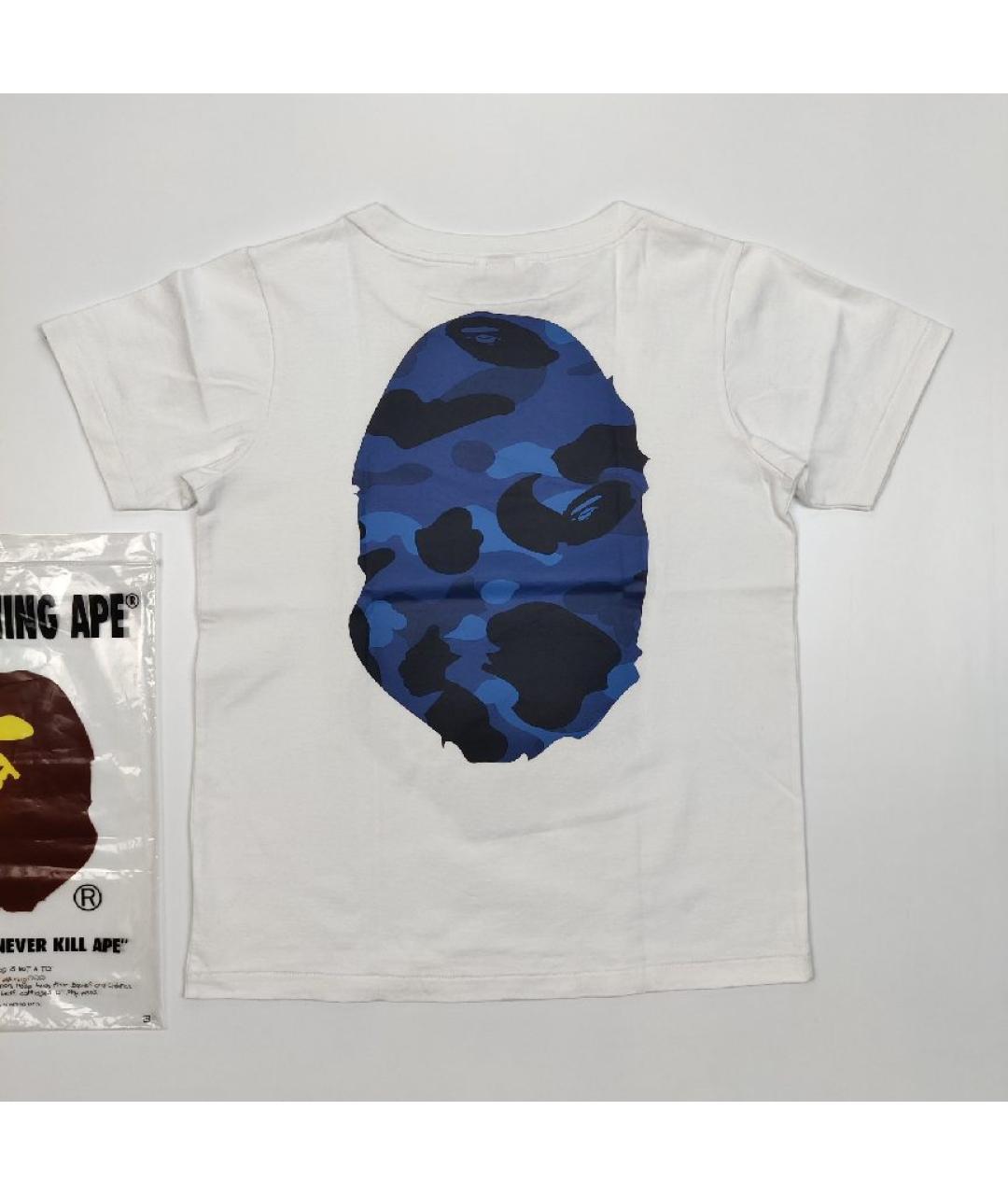 A BATHING APE Белая хлопковая футболка, фото 2