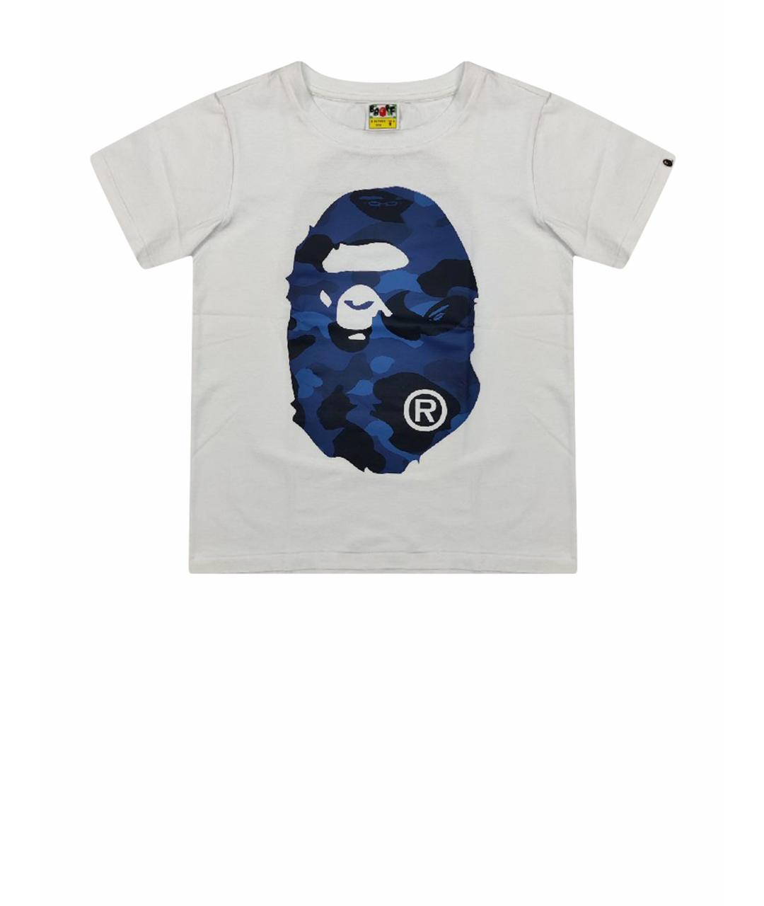 A BATHING APE Белая хлопковая футболка, фото 1
