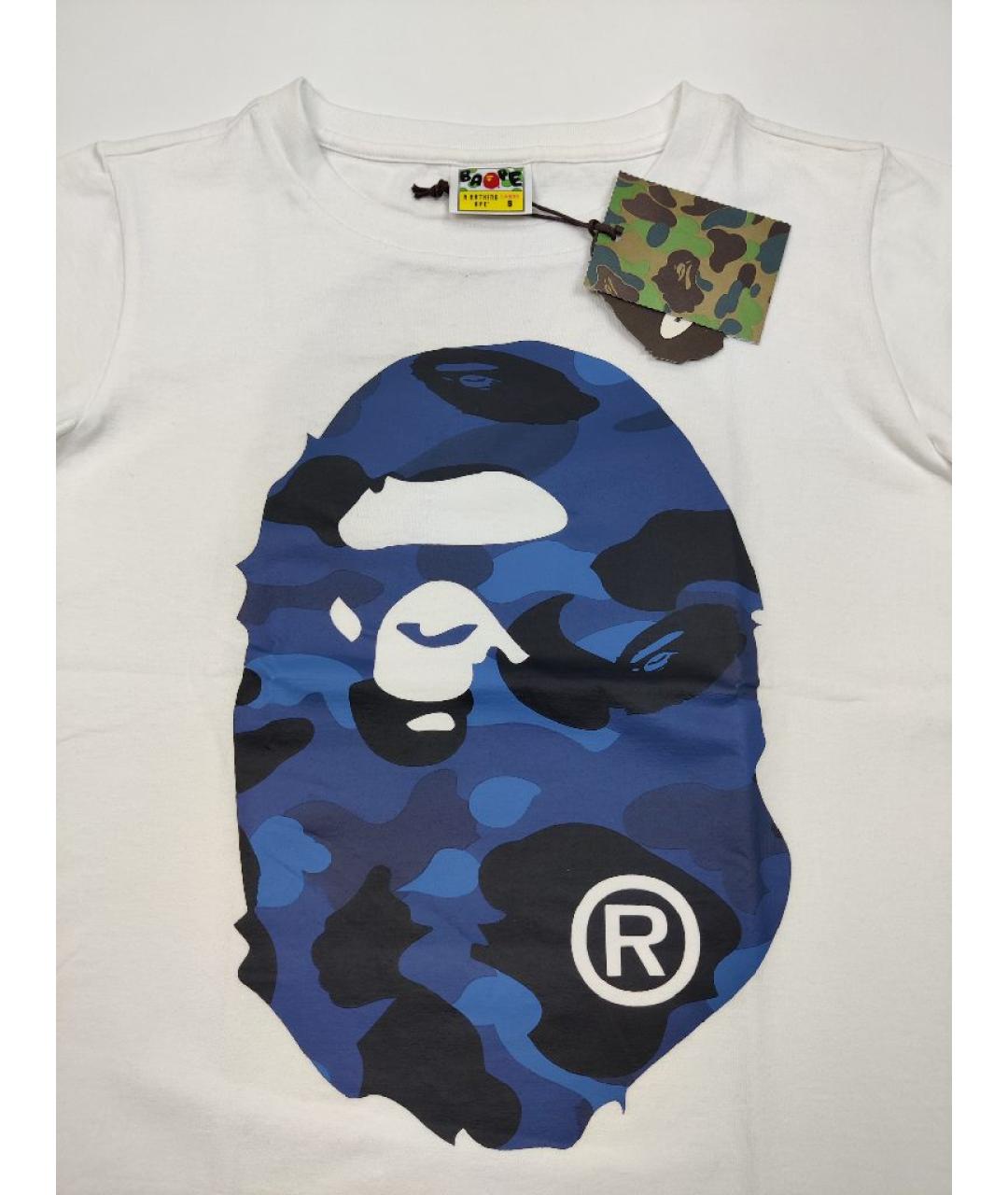 A BATHING APE Белая хлопковая футболка, фото 3