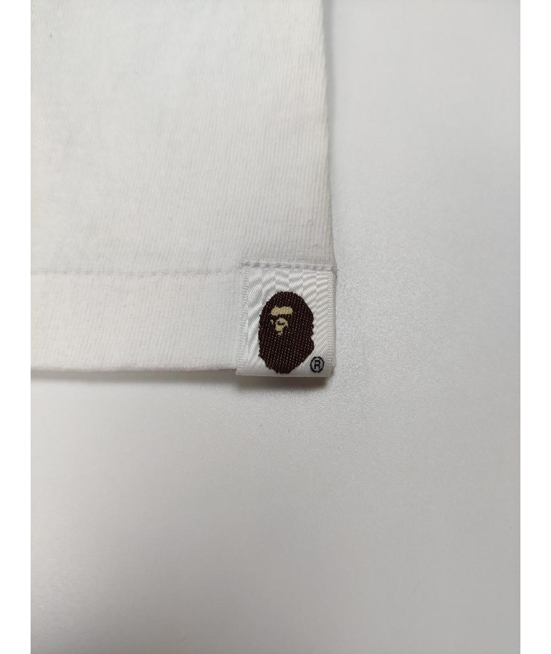 A BATHING APE Белая хлопковая футболка, фото 6