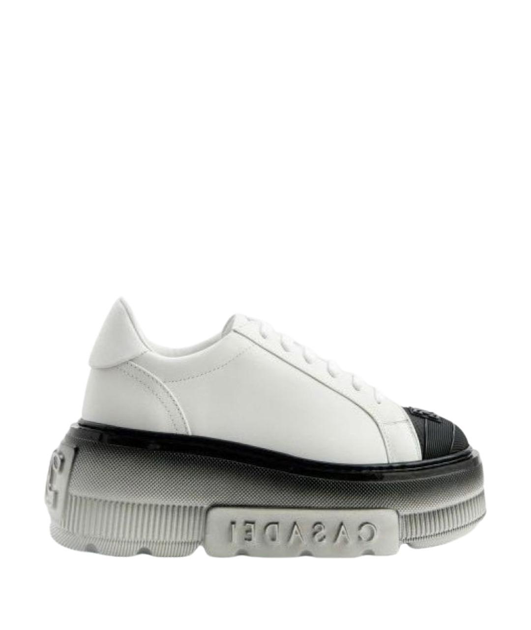 CASADEI Белые кожаные кеды, фото 1