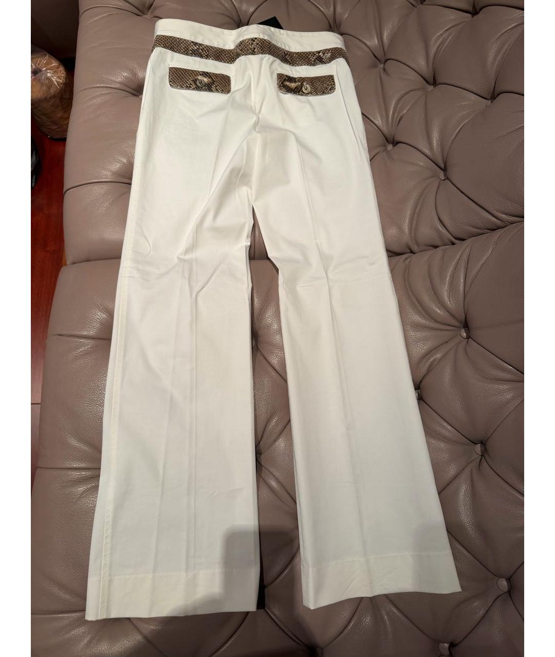 DOLCE&GABBANA Белые прямые брюки, фото 2