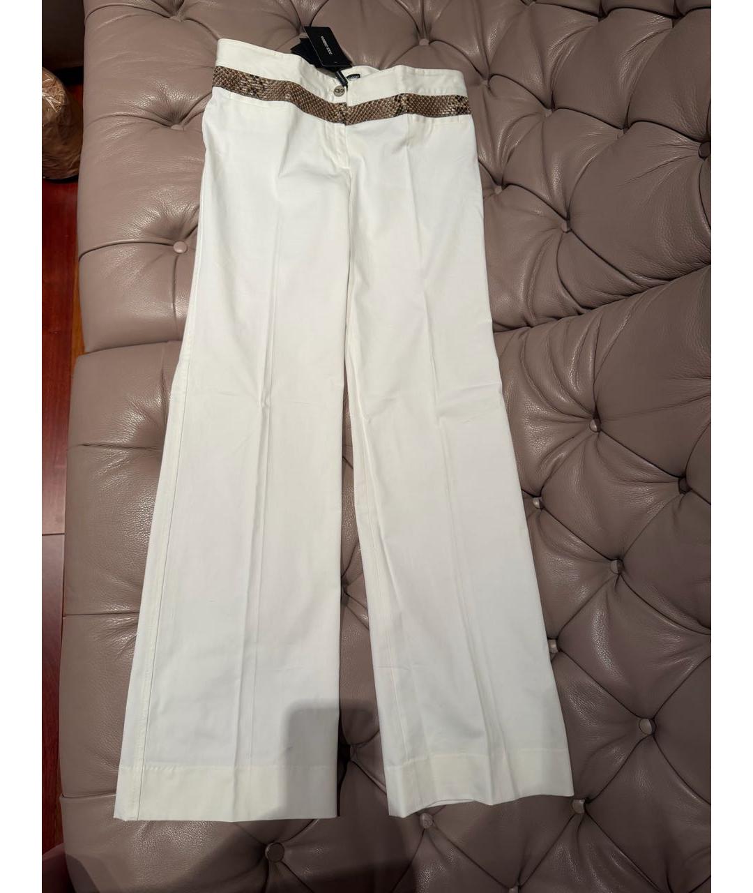 DOLCE&GABBANA Белые прямые брюки, фото 9